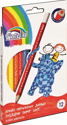 Fiorello Kredki Super Soft Jumbo 12 Kolorów