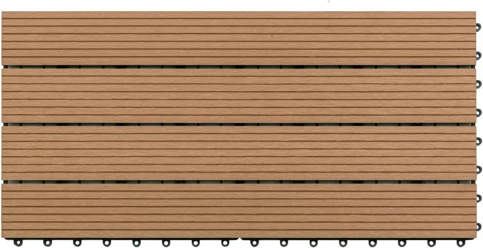 Vidaxl Płytki Tarasowe, 6 Szt., Wpc, 60X30 Cm, 1,08 M², Brązowe 149028 - zdjęcie 4 Vidaxl Płytki Tarasowe, 6 Szt., Wpc, 60X30 Cm, 1,08 M², Brązowe 149028