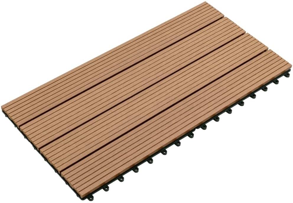 Vidaxl Płytki Tarasowe, 6 Szt., Wpc, 60X30 Cm, 1,08 M², Brązowe 149028 - zdjęcie 5 Vidaxl Płytki Tarasowe, 6 Szt., Wpc, 60X30 Cm, 1,08 M², Brązowe 149028