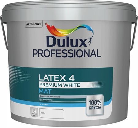Dulux Professional Latex 4 Premium White Biała 9L