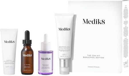 Medik8 The Csa Kit Bakuchiol Edition Żel Oczyszczający 40ml + Serum Z Witaminą C 30ml + Krem Nawilżający 50ml + Serum Peptydowe 30ml