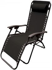 Zdjęcie Royokamp Leżak Ogrodowy Składany Wielofunkcyjny Z Zagłówkiem Bliss Czarny - Mrocza