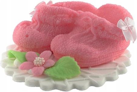 Hokus Buciki Różowe - Dekoracja Tortu Na Chrzest
