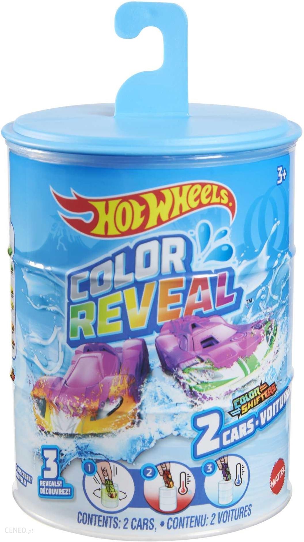 Hot Wheels Color Reveal 2 Pack 164 Scale Vehicles with Surprise Reveal Repe  887961977776