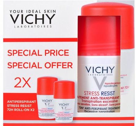 Vichy Stress Resist Dezodorant-Antyperspirant Do Walki Z Nadmiernym Poceniem Się 2X50 ml Szt