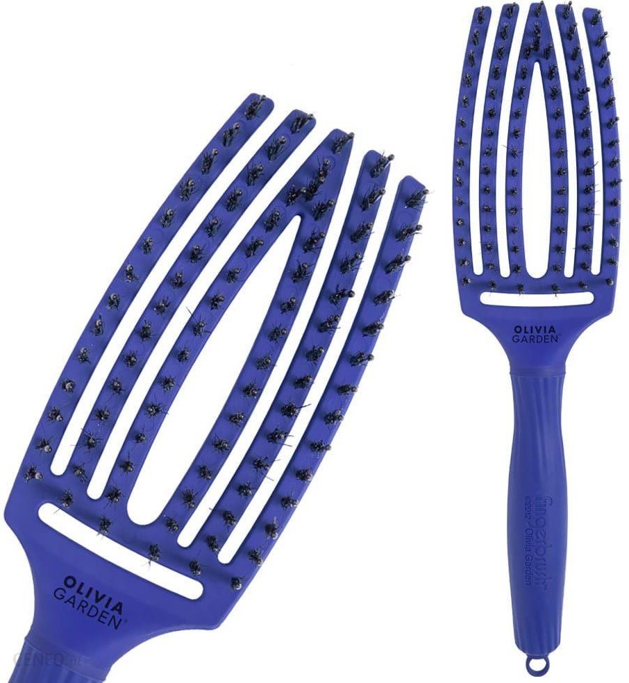 Olivia Garden Finger Brush Combo Medium Tropical Edition, Szczotka do Rozczesywania Włosów i Masażu Włosie Dzika Tropical Blue