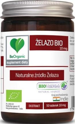 ALINESS Be Organic Żelazo BIO 10 mg x 50 tabl