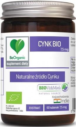 ALINESS Be Organic Cynk BIO 7,5 mg x 60 tabl