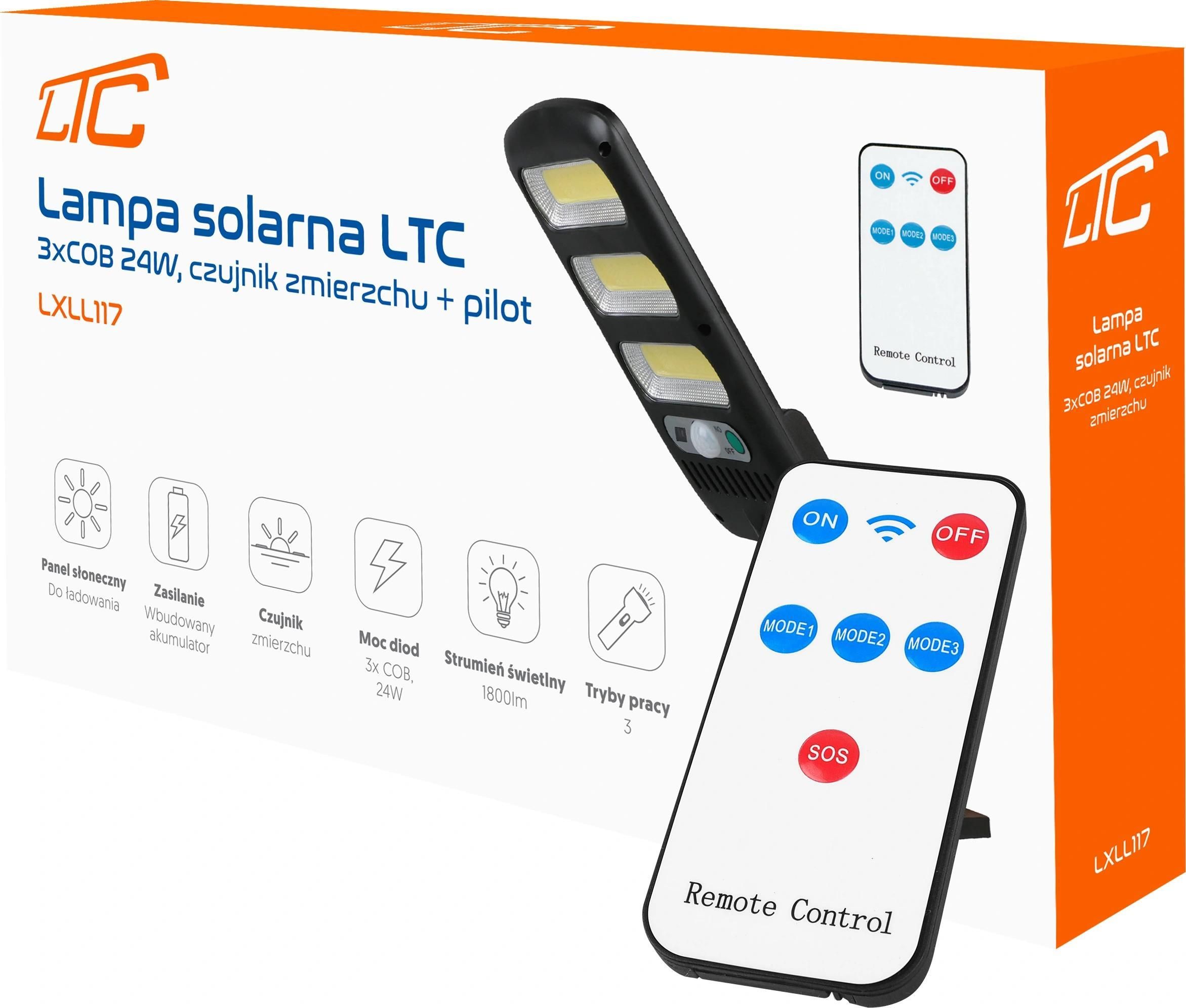 Ltc Lampa Solarna Halogen Led Czujnik Ruchu Zmierzchu - zdjęcie 6 Ltc Lampa Solarna Halogen Led Czujnik Ruchu Zmierzchu