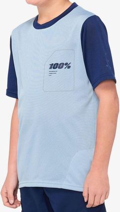 100% Koszulka Juniorska Ridecamp Light Slate Navy