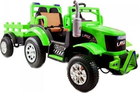 Import Super-Toys Super-Toys Mega Traktor Large Z Przyczepą Pompowane Koła Pilot Funkcja Bujania/Sh6688 Zielony Sh6688Zielonyair