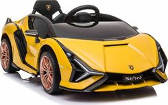 Zdjęcie Import Super-Toys Oryginalne Lamborghini Sian Miękkie Koła Miękkie Siedzenie 4X4 Funkcja Bujania - Full Opcja /Qls6388 Qls6388Żółty - Dobczyce
