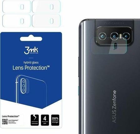 3Mk Szkło hybrydowe na obiektyw aparatu Lens Protection Asus Zenfone 8 Flip 5G [4 PACK]
