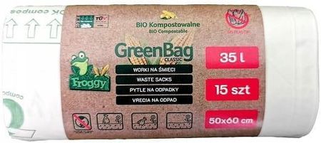 Froggy Worki na Odpady Bio i Zmieszane Kompostowalne Greenbag 35L 15szt. 