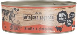 Wiejska Zagroda Karma Mokra Dla Kociąt Królik Z Cielęciną 85G