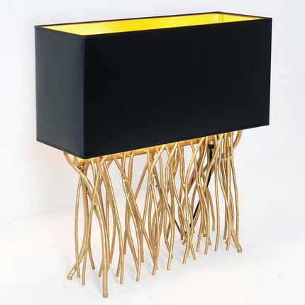 J. Holländer Lampa stołowa Capri, kątowa, czarno/złota