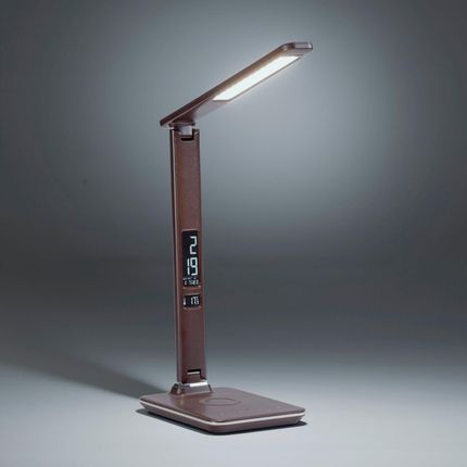Paul Neuhaus Lampa stołowa LED Adriano, CCT, ściemniana brązowa