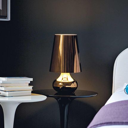 Kartell Lampka nocna Cindy LED, szara metaliczna
