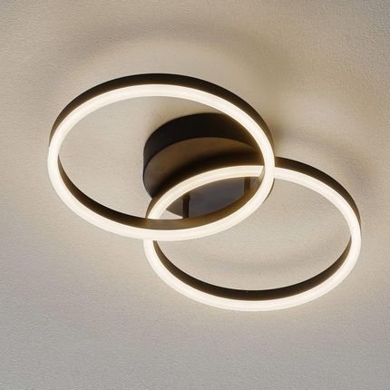 Fabas Luce Lampa sufitowa LED Giotto, 2-punktowa, czarna
