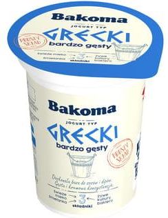Bakoma - Jogurt naturalny typ Grecki 390g