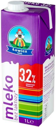 Łowicz Mleko Łowickie UHT bez laktozy 3,2% 1l