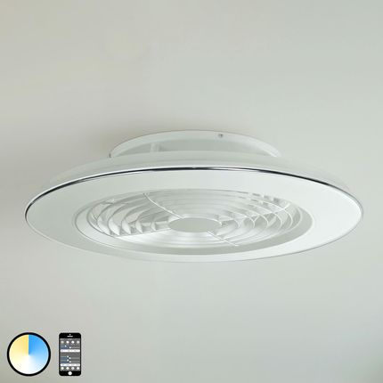 Mantra Wentylator sufitowy Alisio LED, z aplikacją, biały