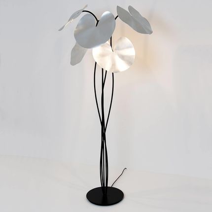 J. Holländer Lampa podłogowa Controversia z LED, klosz srebrny