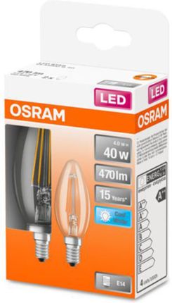 Osram Classic B żarówka LED E14 4W 4 000 K 2 szt.
