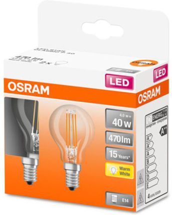Osram Classic P żarówka LED E14 4W 2 700 K 2 szt.