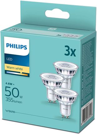 Philips reflektor LED GU10 4,6W 2 700 K, 3 szt.