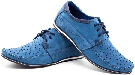Buty męskie mokasyny 875 lato niebieskie - zdjęcie 3