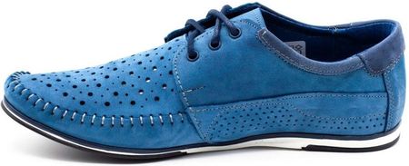 Buty męskie mokasyny 875 lato niebieskie - zdjęcie 3
