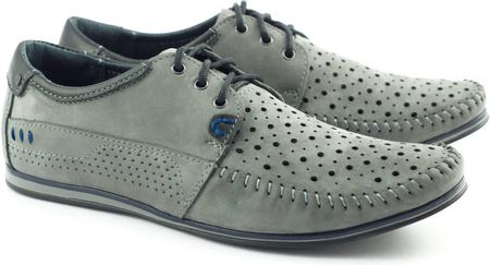 Buty męskie mokasyny 875 lato szare - zdjęcie 2