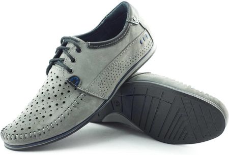 Buty męskie mokasyny 875 lato szare - zdjęcie 3