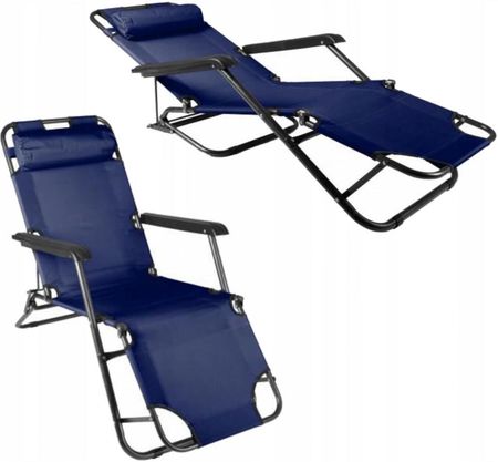 Leżak Składany Ogrodowy Fotel Plażowy 3 Pozycje