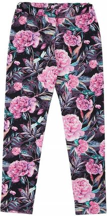 Ewa Collection Bawełniane Legginsy Peonia