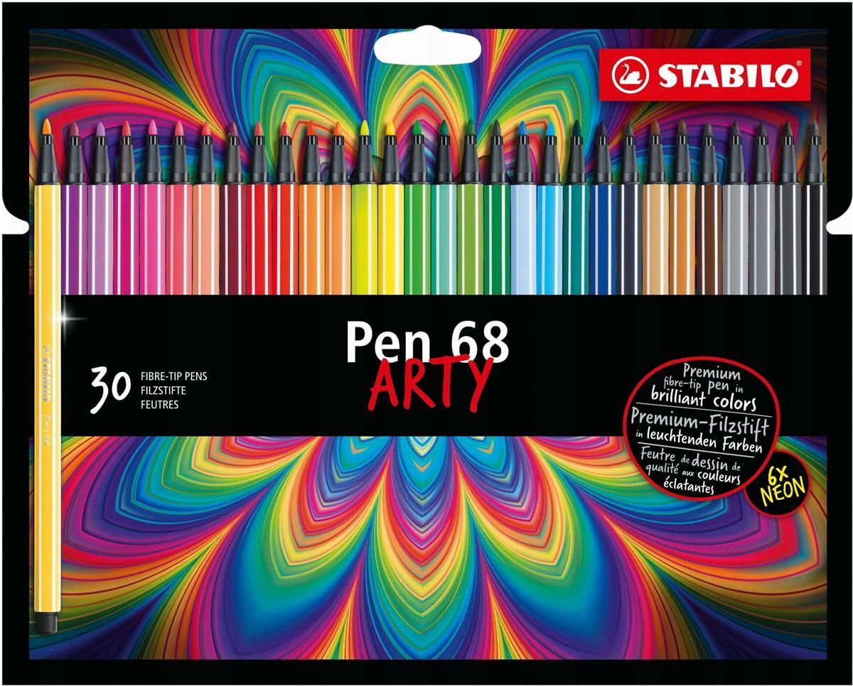Pisaki Pen 68 Brush, Arty, 18-kolorów - Stabilo