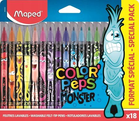 Maped Flamastry Color Peps Monster 18 Kolorów