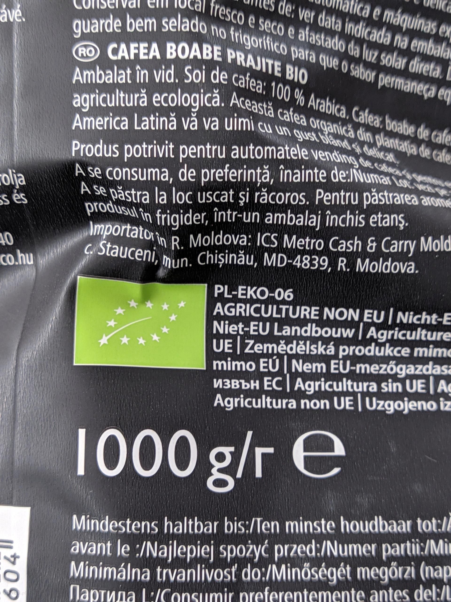 Café en grain 100% Arabica 1kg Gilbert BIO