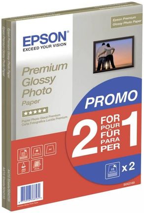 Epson Premium Glossy Photo Paper - A4 - 2x 15 Arkuszy C13S042169