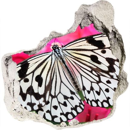 Wallmuralia.Pl Dziura 3d fototapeta naklejka Motyl na kwiatku (NDP111962748)