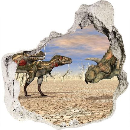 Wallmuralia.Pl Dziura 3d fototapeta naklejka Dinozaury (NDP119267446)