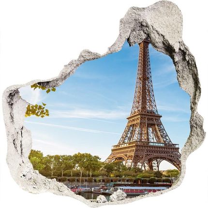 Wallmuralia.Pl Fototapeta dziura na ścianę 3d Wieża Eiffla Paryż (NDP44313077)