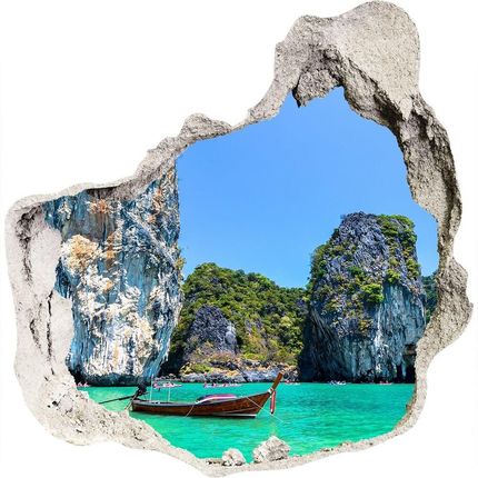 Wallmuralia.Pl naklejka fototapeta 3D widok Łódki Tajlandia (NDP66910286)