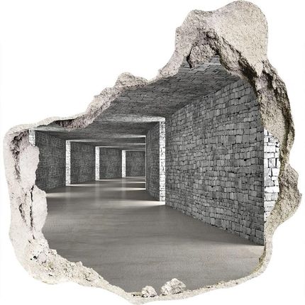 Wallmuralia.Pl Dziura 3d fototapeta naklejka Tunel z cegły (NDP73658635)