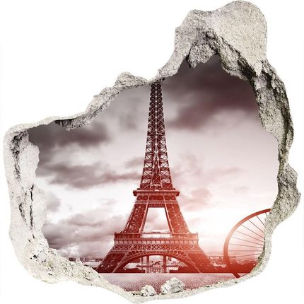Wallmuralia.Pl Fototapeta dziura na ścianę 3d Wieża Eiffla Paryż (NDP76327253)