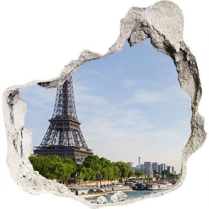 Wallmuralia.Pl Fototapeta dziura na ścianę 3d Wieża Eiffla Paryż (NDP85055031)