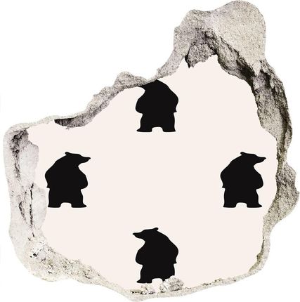 Wallmuralia.Pl Dziura 3d foto tapeta naklejka Niedźwiedzie (NDP86496175)
