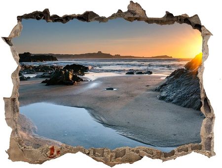 Wallmuralia.Pl naklejka fototapeta 3D widok Skały na plaży (NDK64210994)