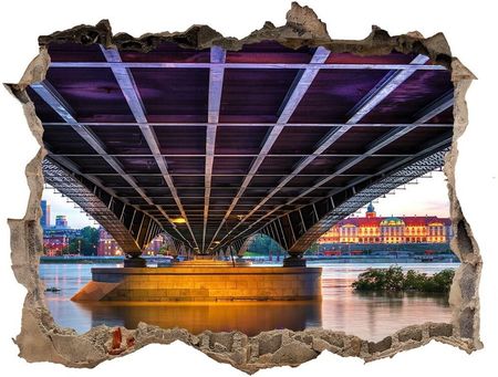 Wallmuralia.Pl naklejka fototapeta 3D widok Most w Warszawie (NDK65860025)
